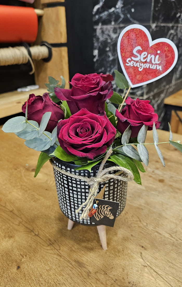 Zebra Seramikte Gül